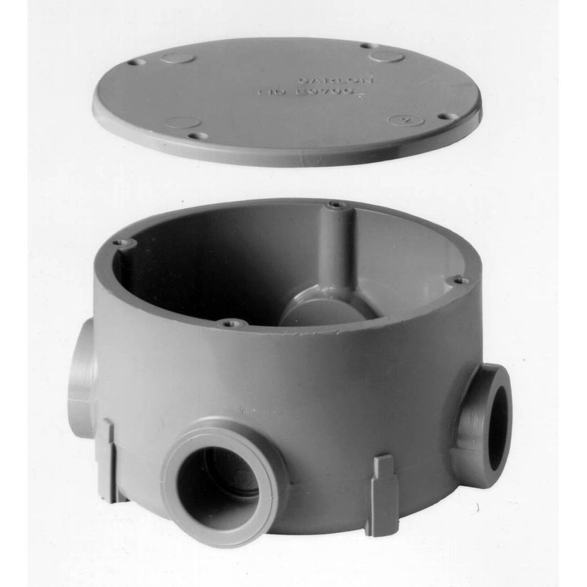 Carlon E970CD Type X Non-Metallic Rigid Conduit Junction Box, 1/2 in Hub, 15.16 cu-in Capacity, PVC